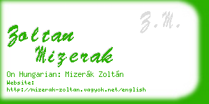 zoltan mizerak business card