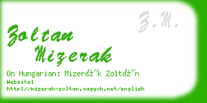 zoltan mizerak business card